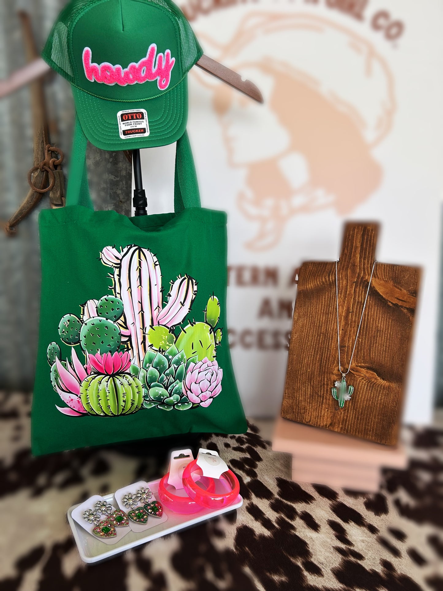 Pink Spurs Earrings