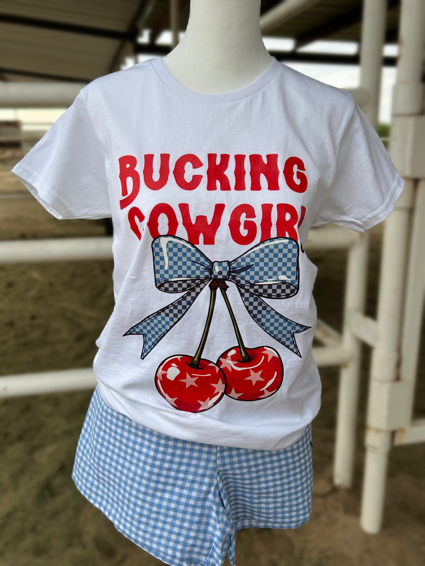 Red White and Bucking Cowgirl