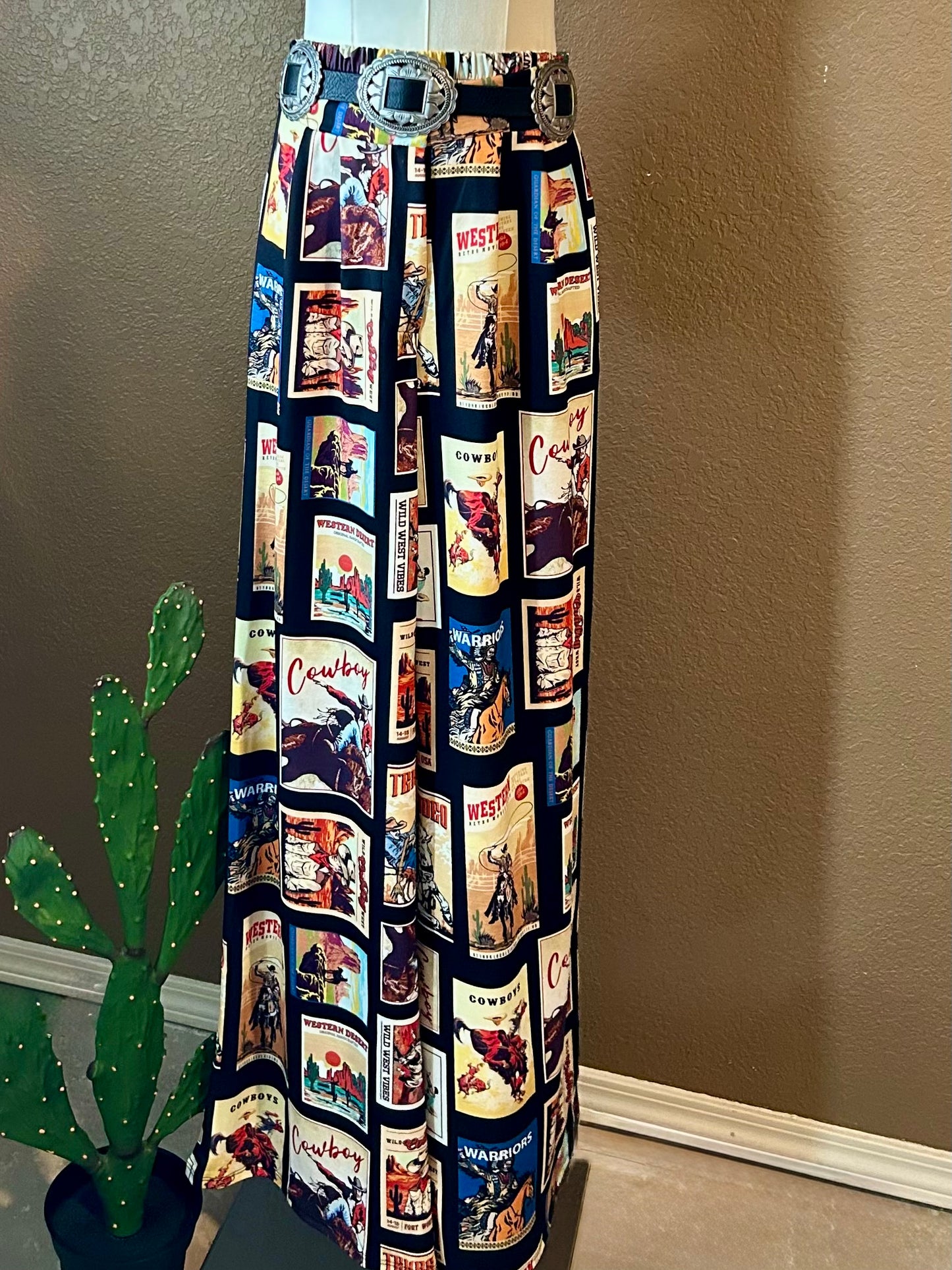 Western Vintage Cowboy Post Stamp Slacks