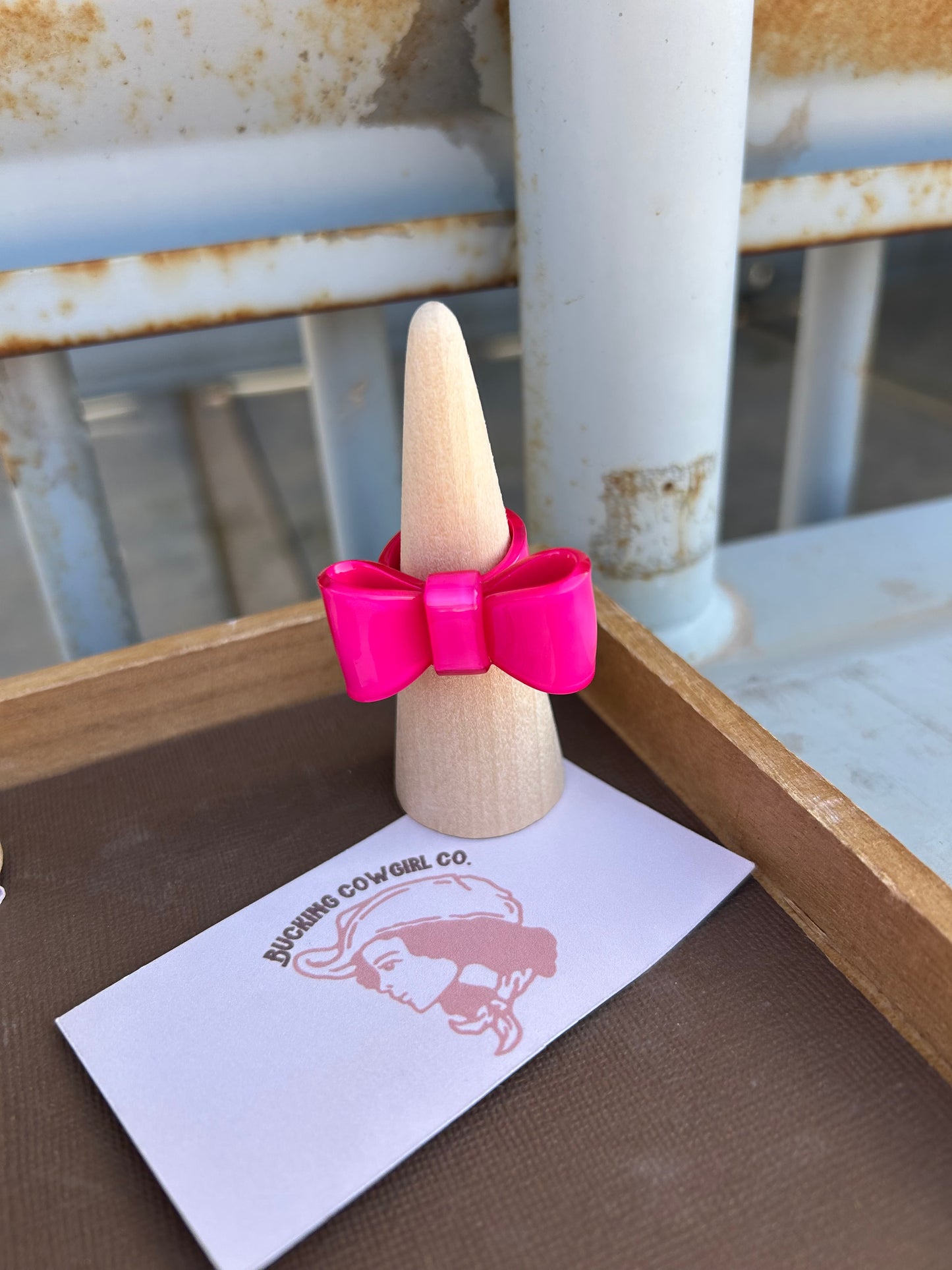 Pink Bow Ring
