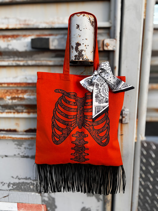 Fringe & Bones Tote Bag