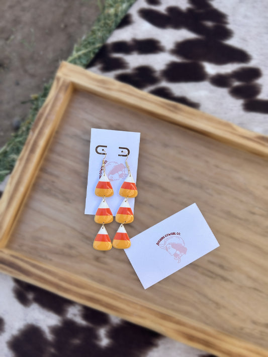 Candy Corn Earrings