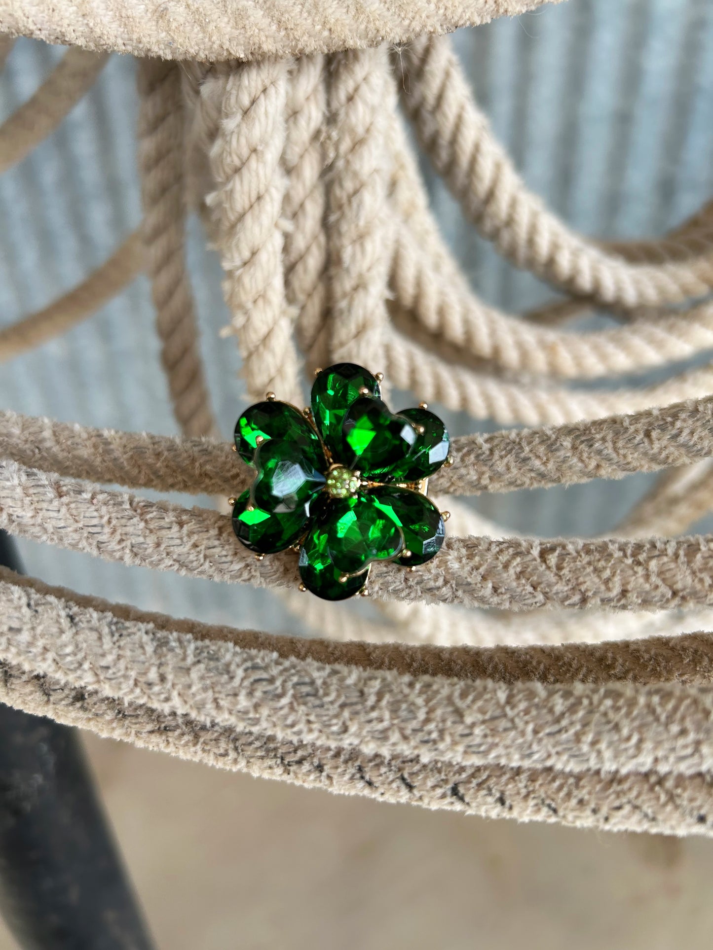 Green Flower Ring