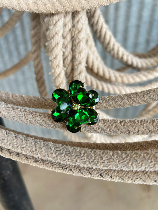 Green Flower Ring