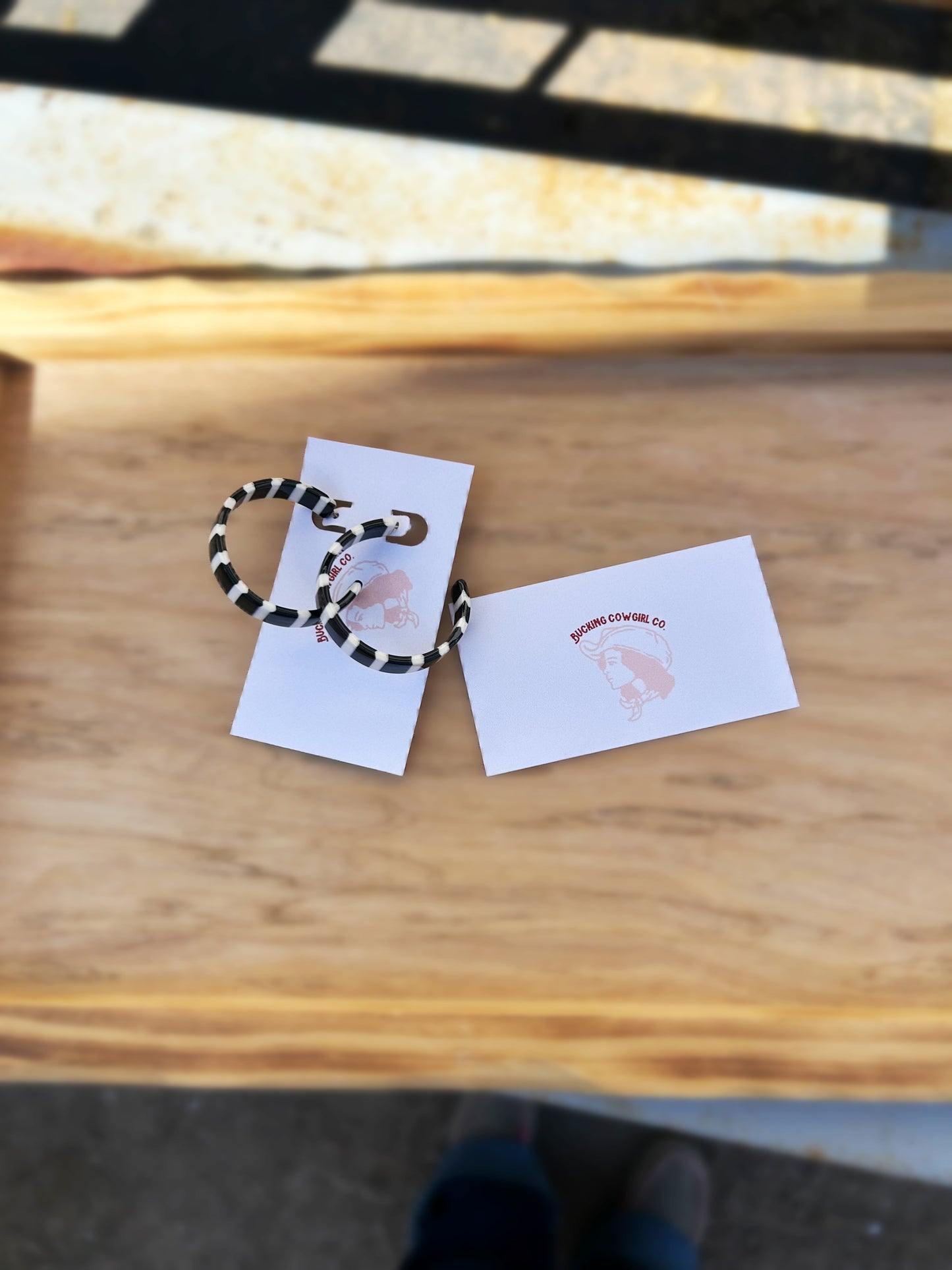 Stripe Hoop Earrings