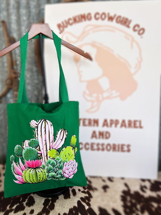Pink Cacti Tote Bag