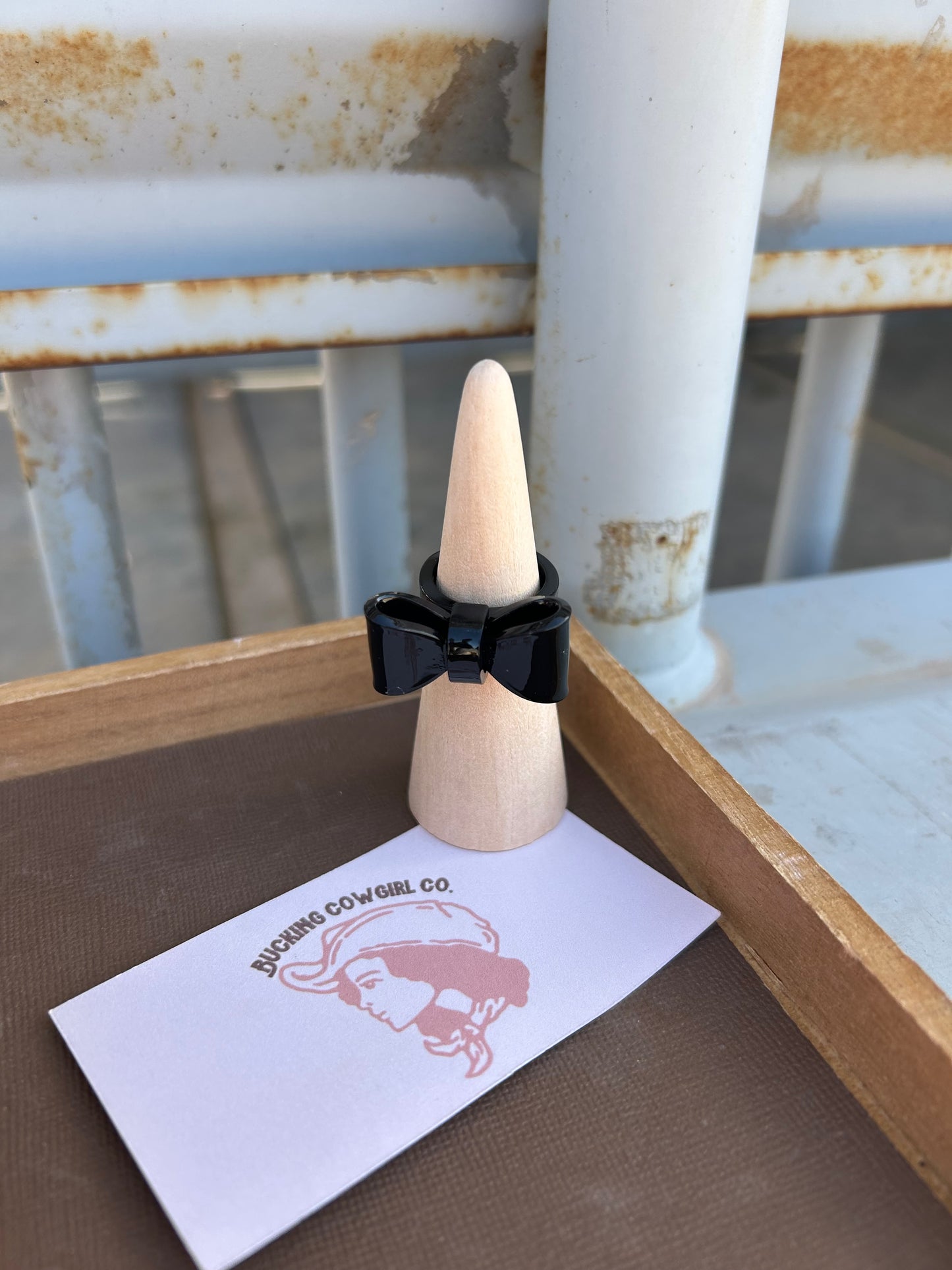 Black Bow Ring
