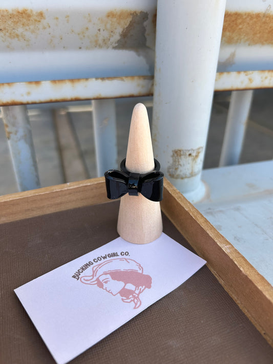 Black Bow Ring