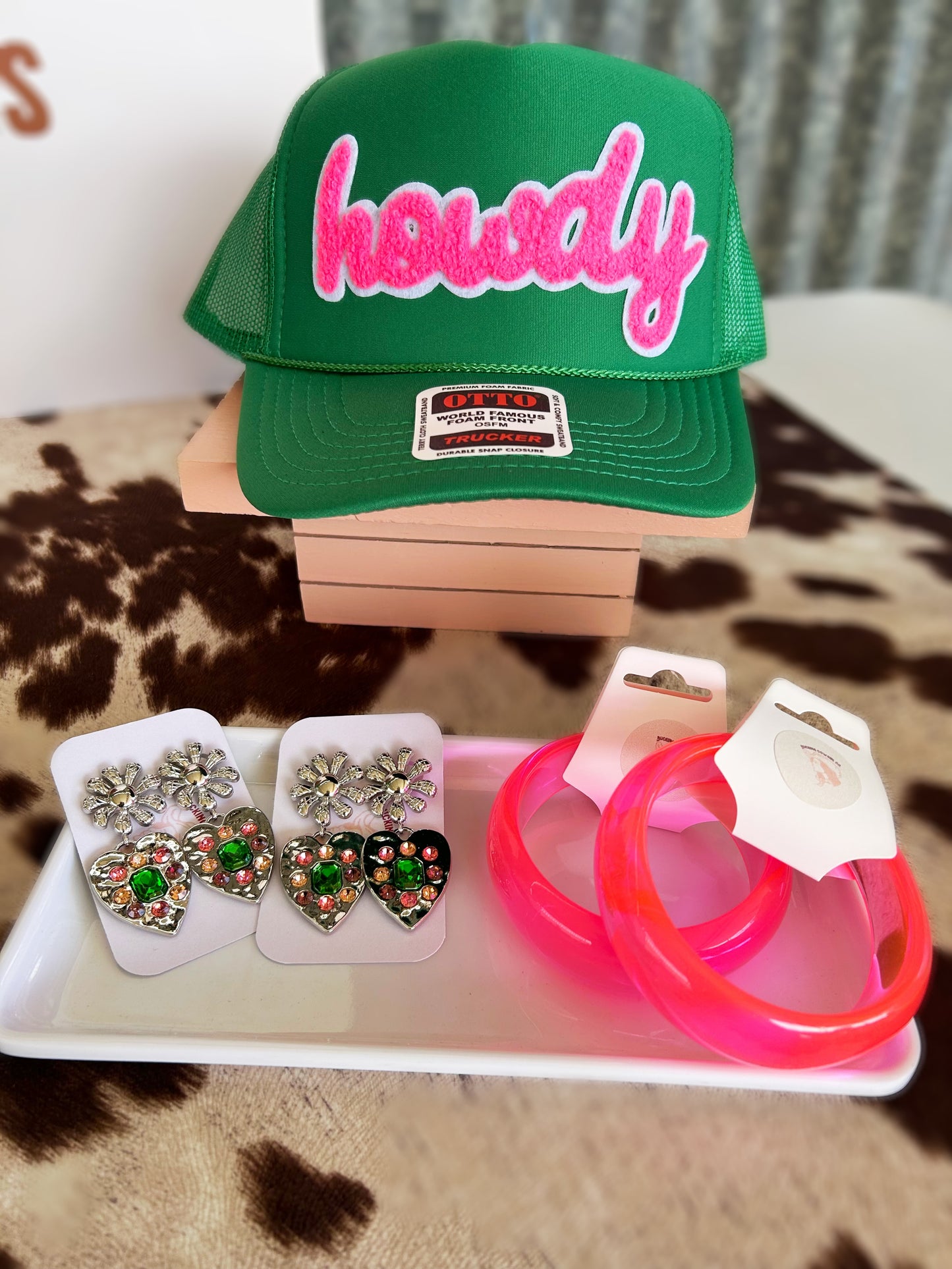 Pink Spurs Earrings