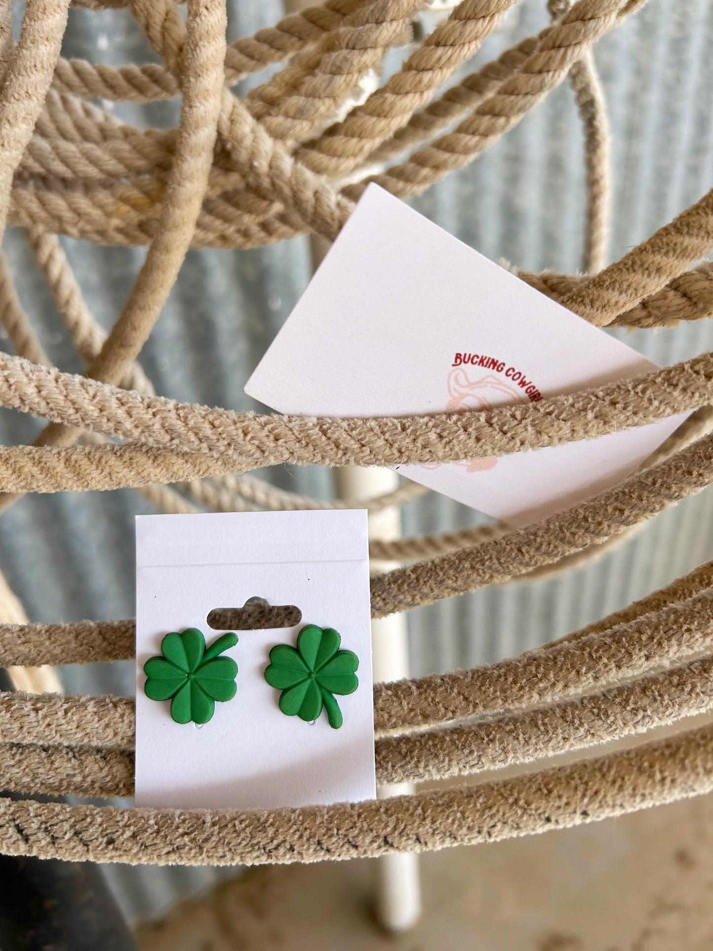 Green Clover Earrings