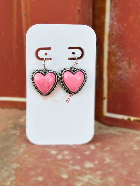 Pink Sterling Earrings